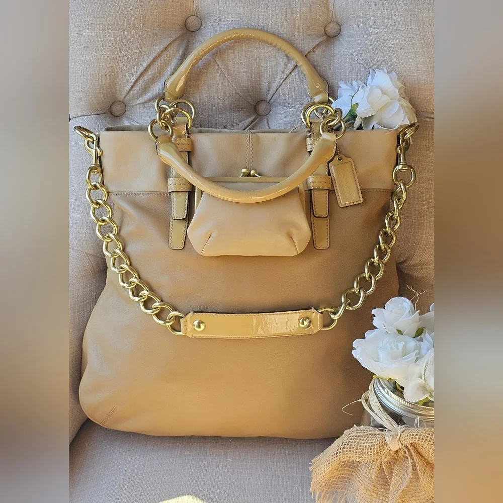 RARE Coach Bonnie Cashin Re-Edition Large Chain Kisslock Shoulder Bag # 13389 - Picture 8 of 16